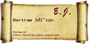 Bertram Jázon névjegykártya